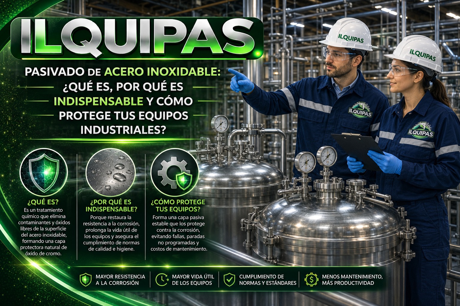 Pasivado de acero inoxidable: ¿Qué es, por qué es indispensable y cómo protege tus equipos industriales?