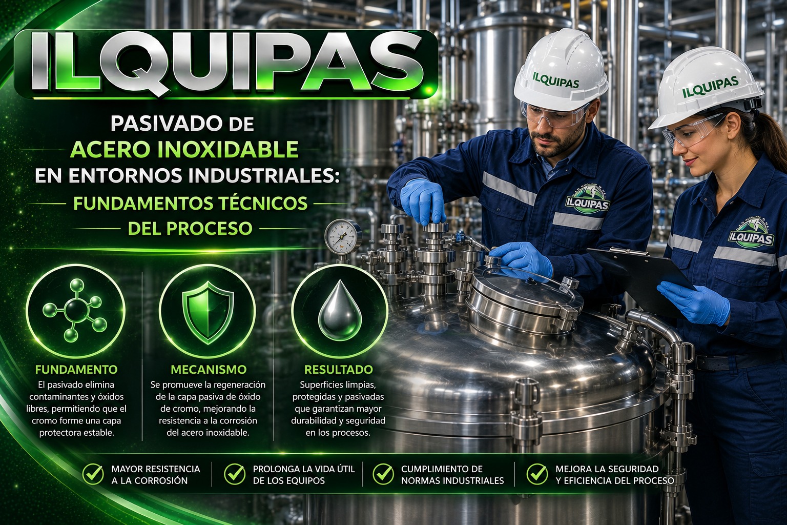 Pasivado de acero inoxidable en entornos industriales: Fundamentos técnicos del proceso