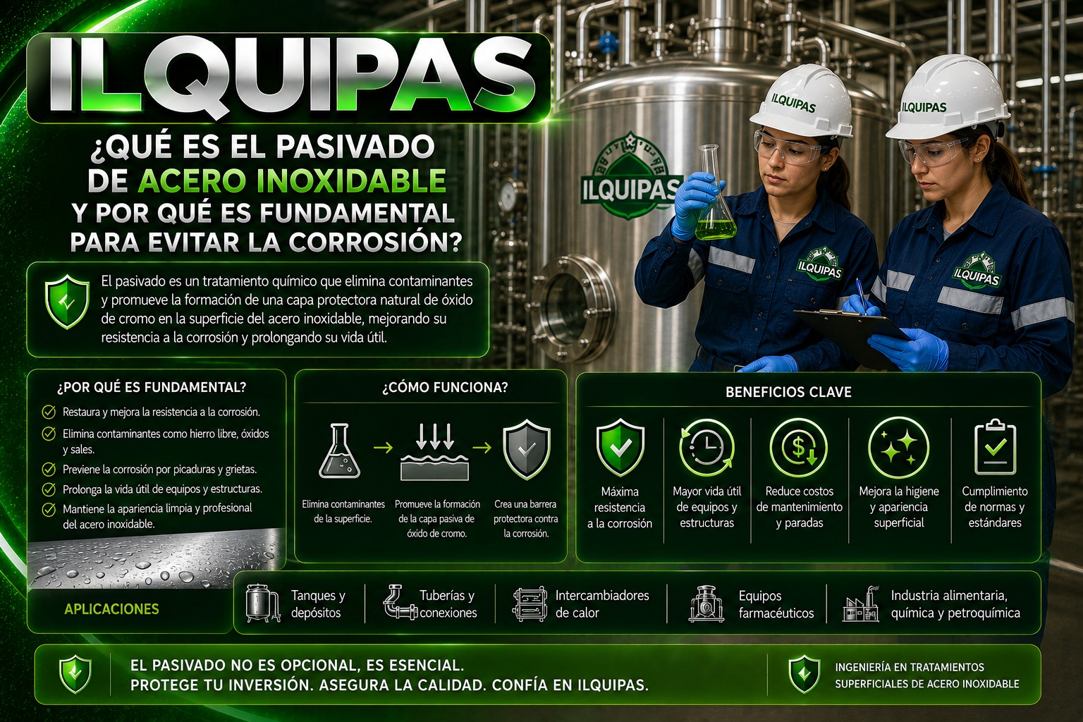 ¿Qué es el pasivado de acero inoxidable y por qué es fundamental para evitar la corrosión?
