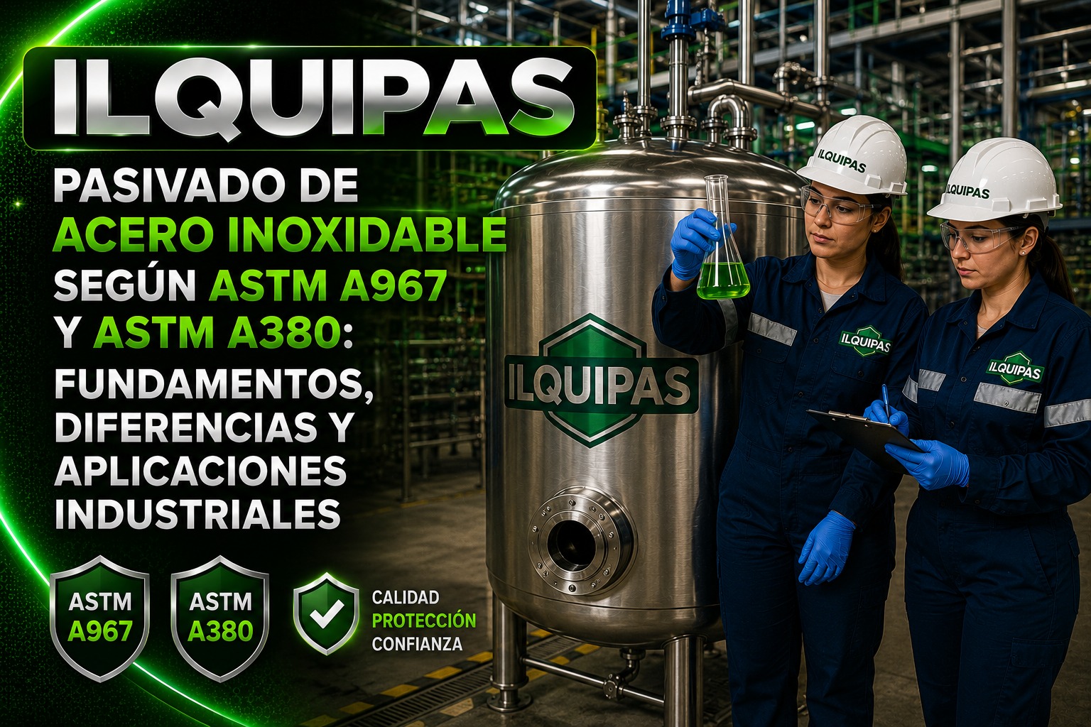 Pasivado de acero inoxidable según ASTM A967 y ASTM A380: Fundamentos, diferencias y aplicaciones industriales