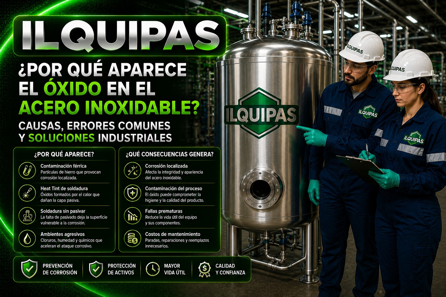 ¿Por qué aparece el óxido en el acero inoxidable? Causas, errores comunes y soluciones industriales